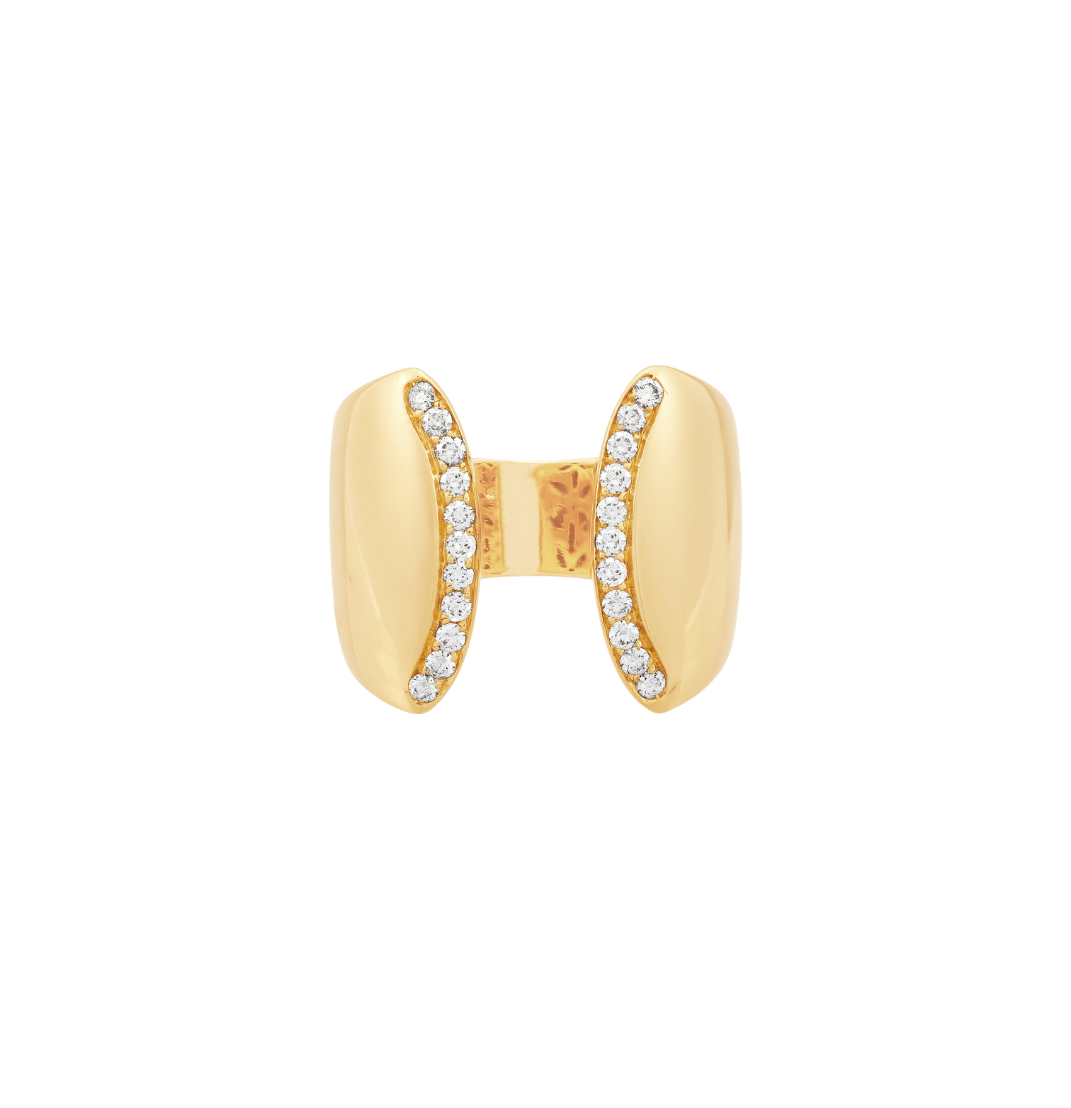 Sabel Collection Yellow Gold Diamond Cuff Ring